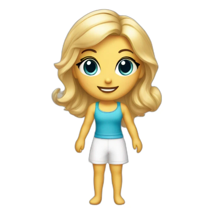 mascotte avec des bijoux et des produits de beaute sticker