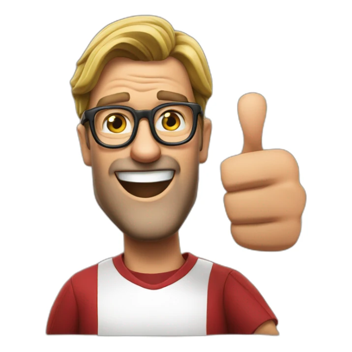 jurgen klopp thumb up sticker