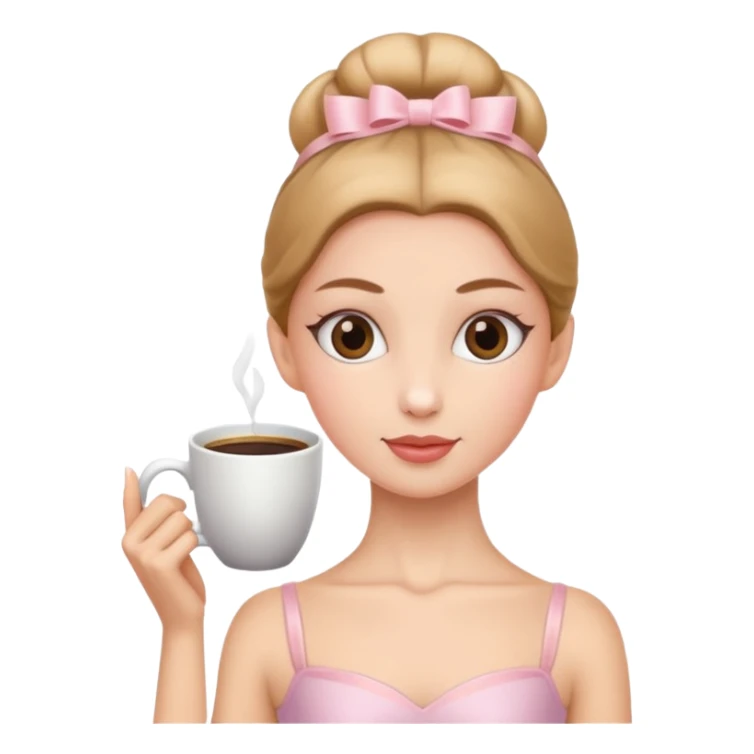 Bailarina con cabeza de taza de café  sticker