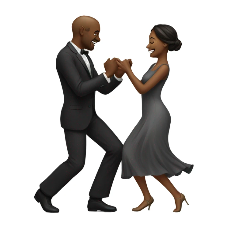 Husband and wife dancing  sticker