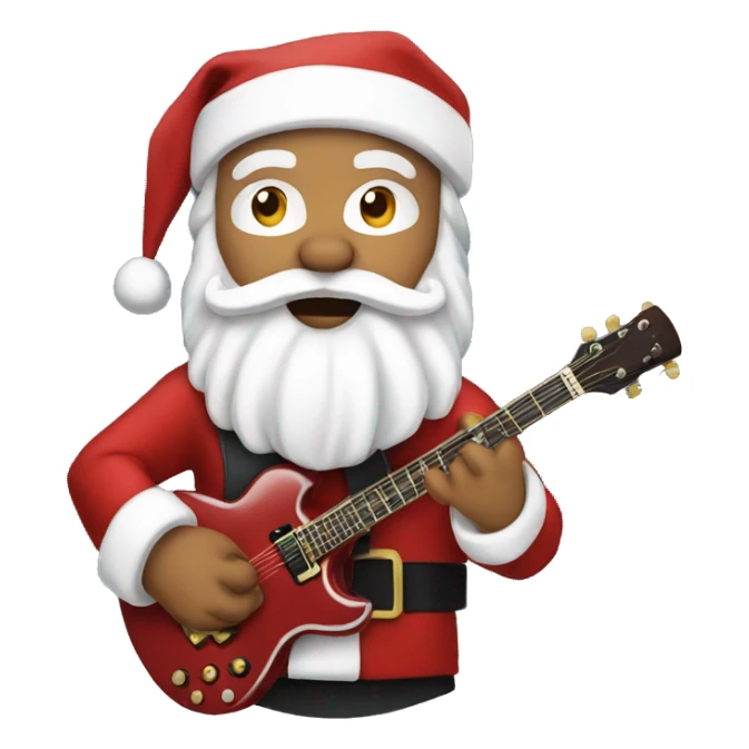 Rock Fan Santa Claus sticker