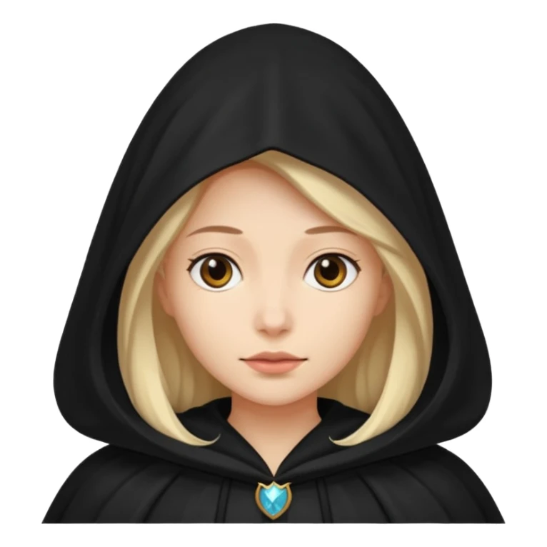 woman in cloak over head sticker