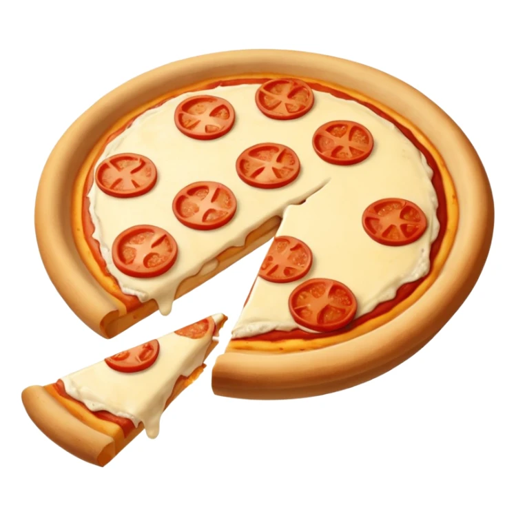 part de pizza au poulet séparés  sticker