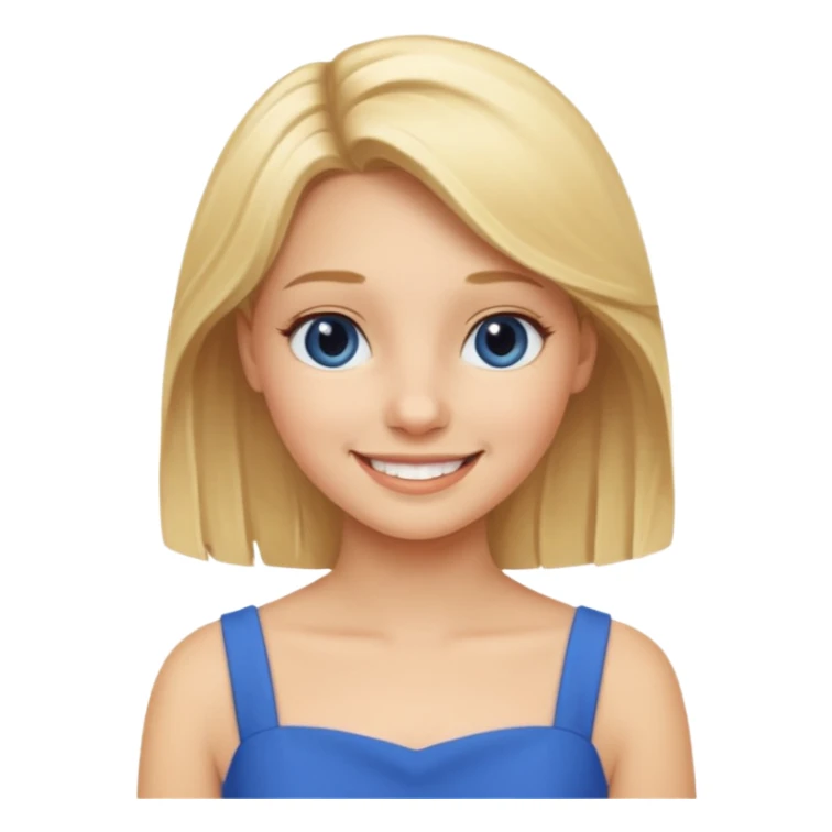 Blonde Girl wearing sticker