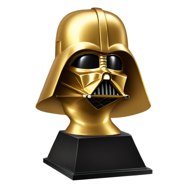star wars time show trophy golden vader sticker