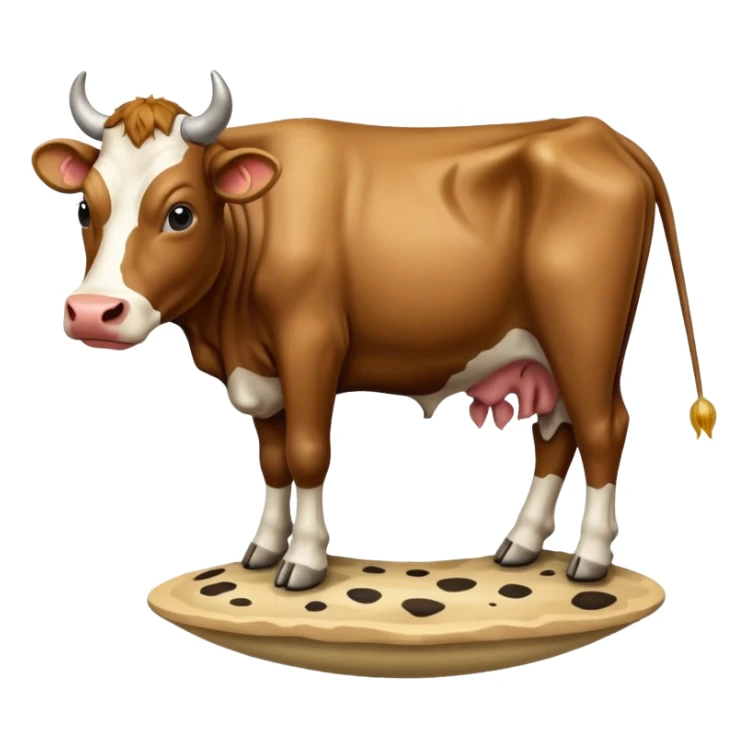 saturn planet with human feet with cow head sticker