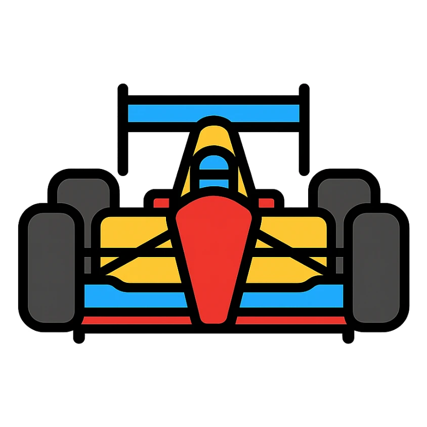 racing cars in 1990s sticker