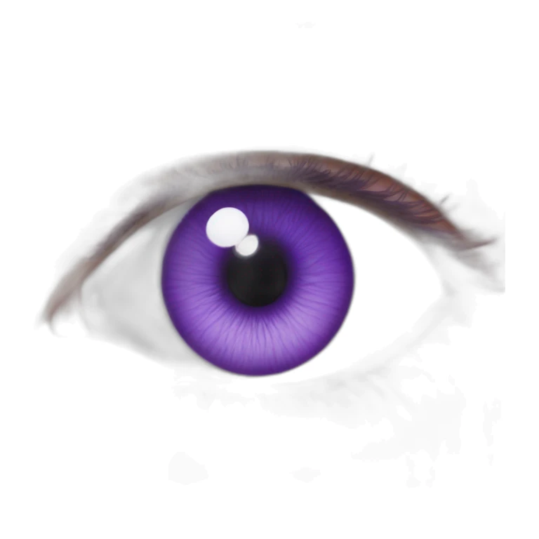 majestic godly violet iris eyeball serious intense symmetrical knowledgable asian sticker