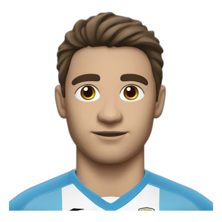 uruguayan football player, with a plain sky blue jersey sticker