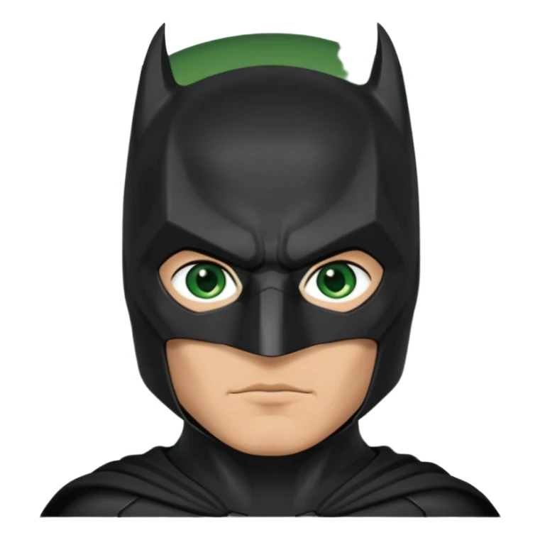 Batman con traje del caballero oscuro pero con ojos verdes  sticker