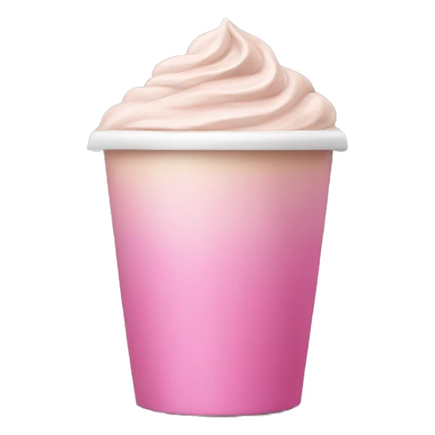 normal Large cup, pink drink, mocha foam on top , sticker