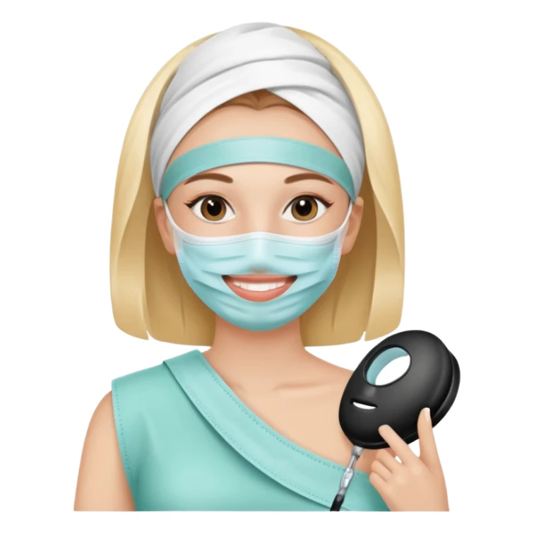 lady is relaxing in beauty salon sticker