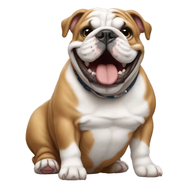 english bulldog happy sticker