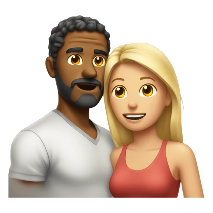 Sweaty man loves woman sticker