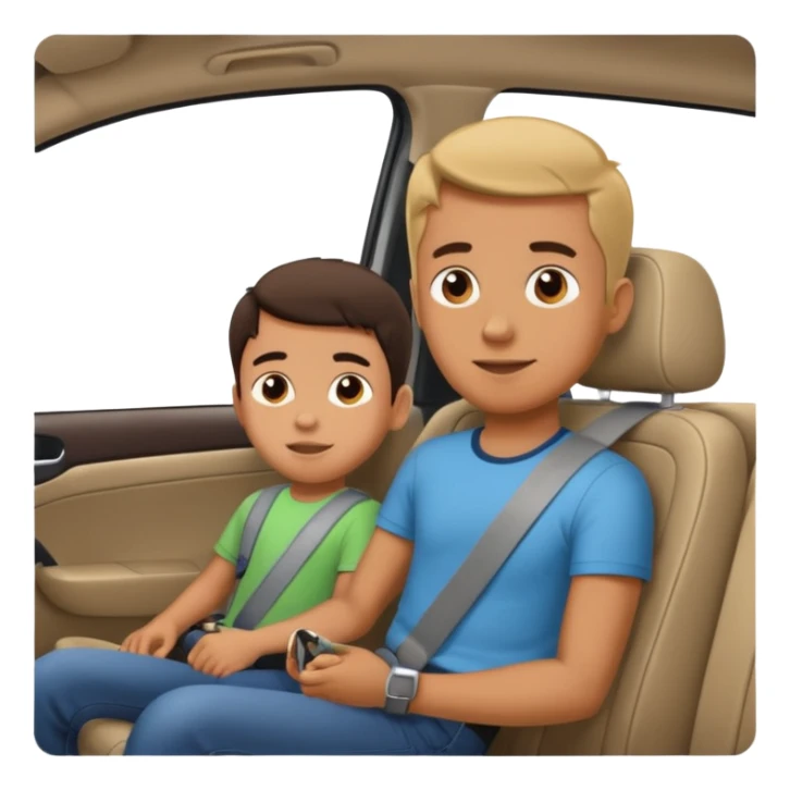 A Kid In A Car Interior In The  Seat With Your Dad sticker