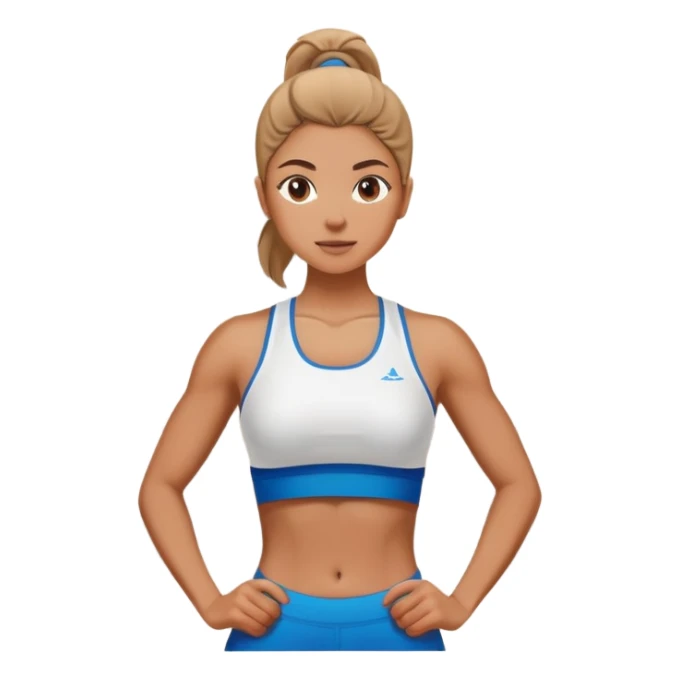 woman in sport top working out near wall sticker