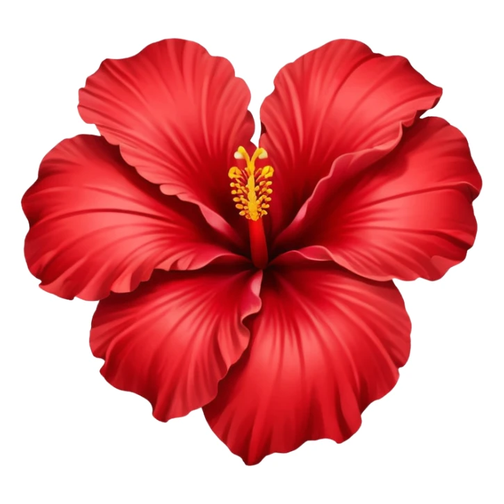 A hibiscus flower but in the shape of a heart sticker