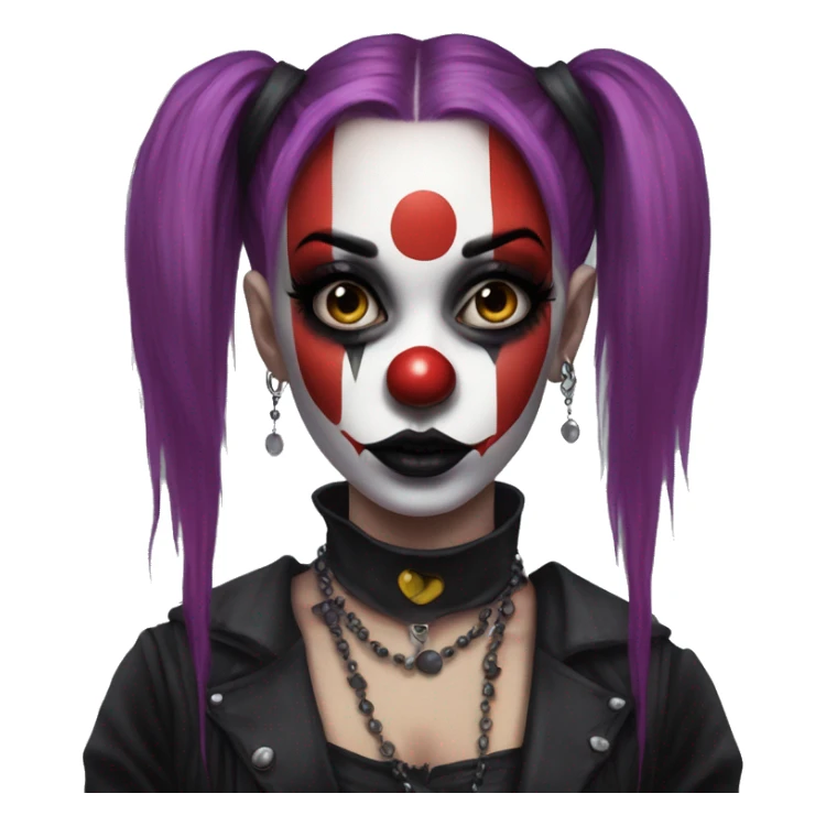 Gothgirl with piercings clown sticker
