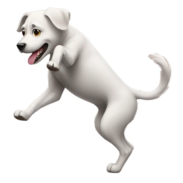 Make an emoji of a dog on two legs dancing sticker
