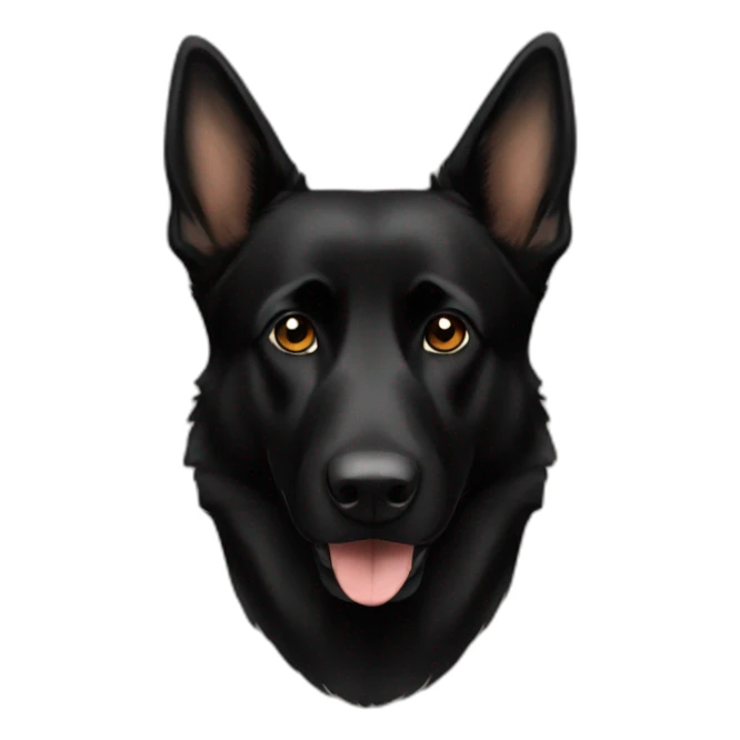 Black german shepherd brown eyes sticker