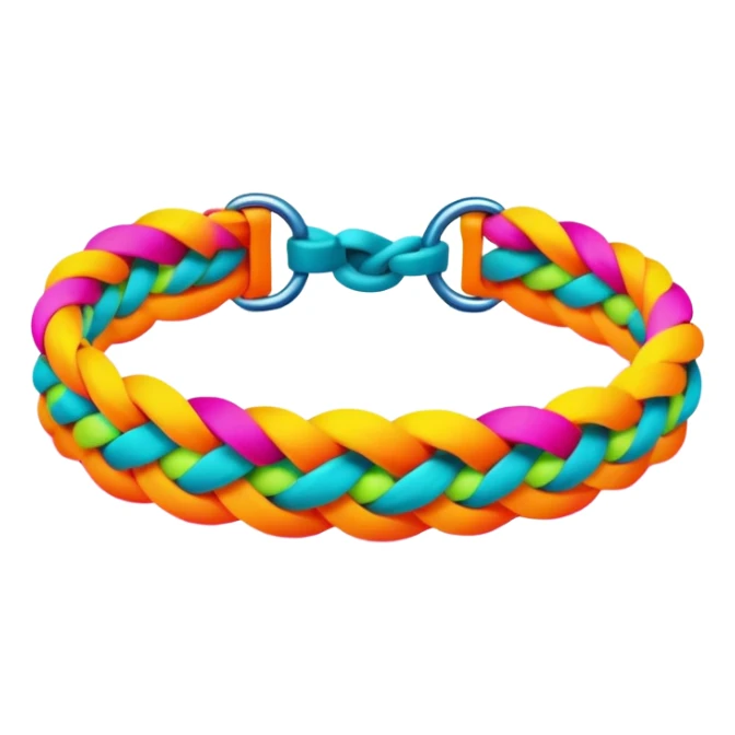 Colorful neon friendship bracelet sticker