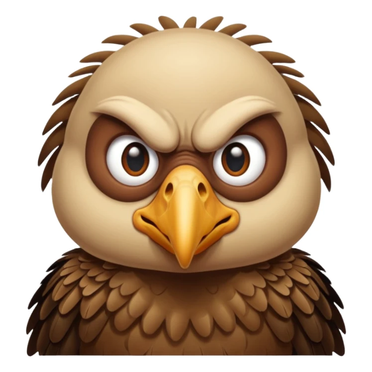 vulture - kind of menacing but in a funny comical way sticker