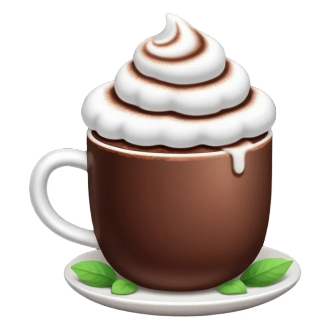 a cup of cocoa with marshmallows sticker