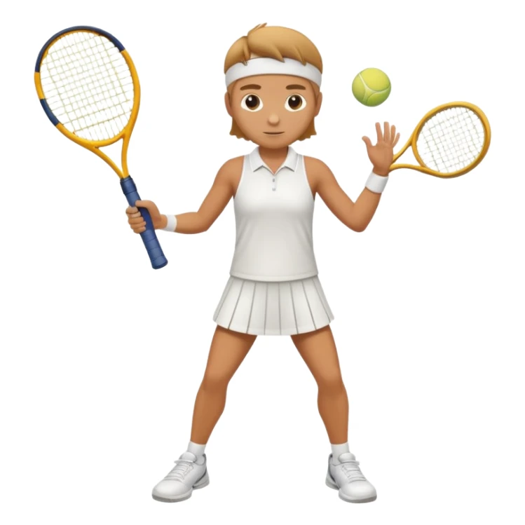 High resolution full body of a tennis player sticker