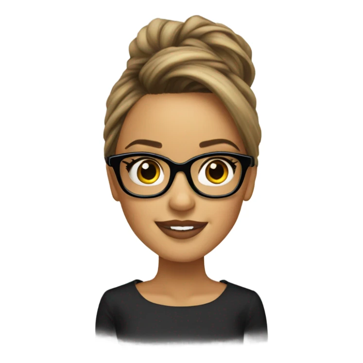 Jessica alba with glasses  sticker