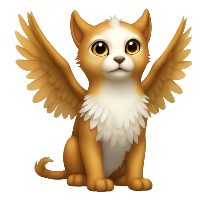 Cute cool winged animal hybrid full body  sticker