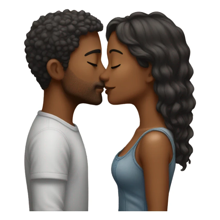 Lovers who kiss each other sticker