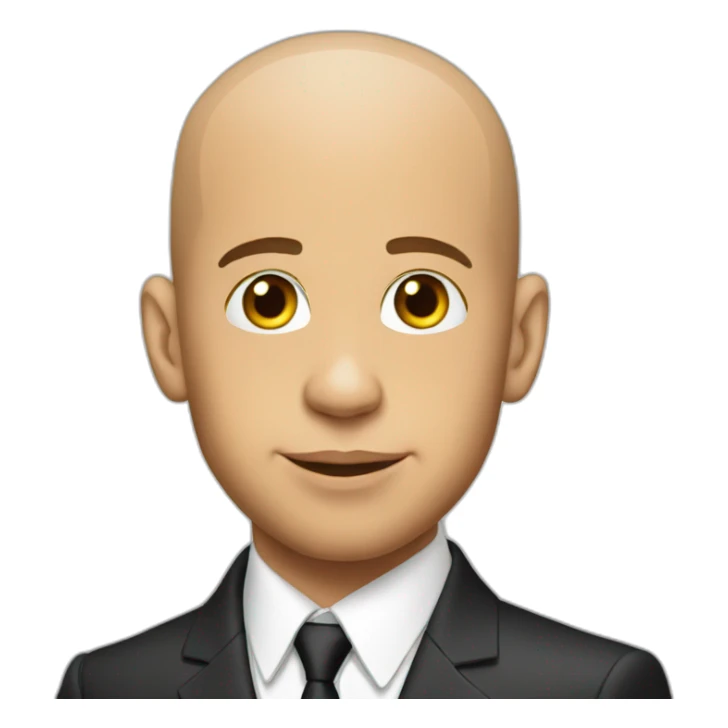 A young white Vin Diesel in suit sticker