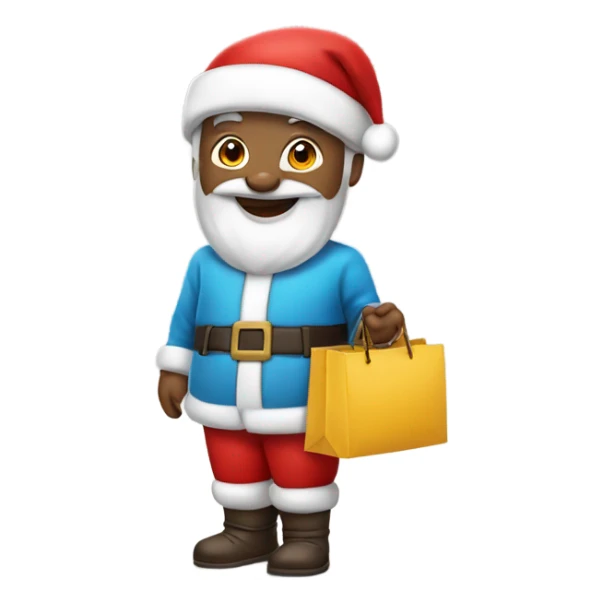 Un papa noel con una bolsa de regalos sticker