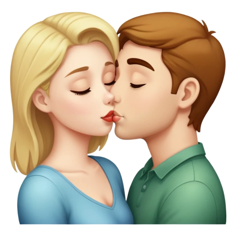 Girl kissing her boyfriend sticker