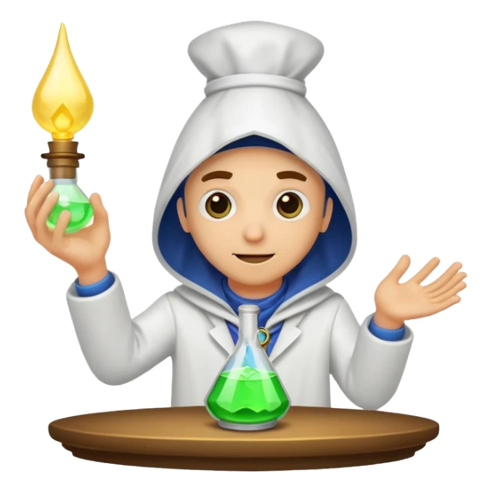 alchemist offering mysterious glowing vial sticker