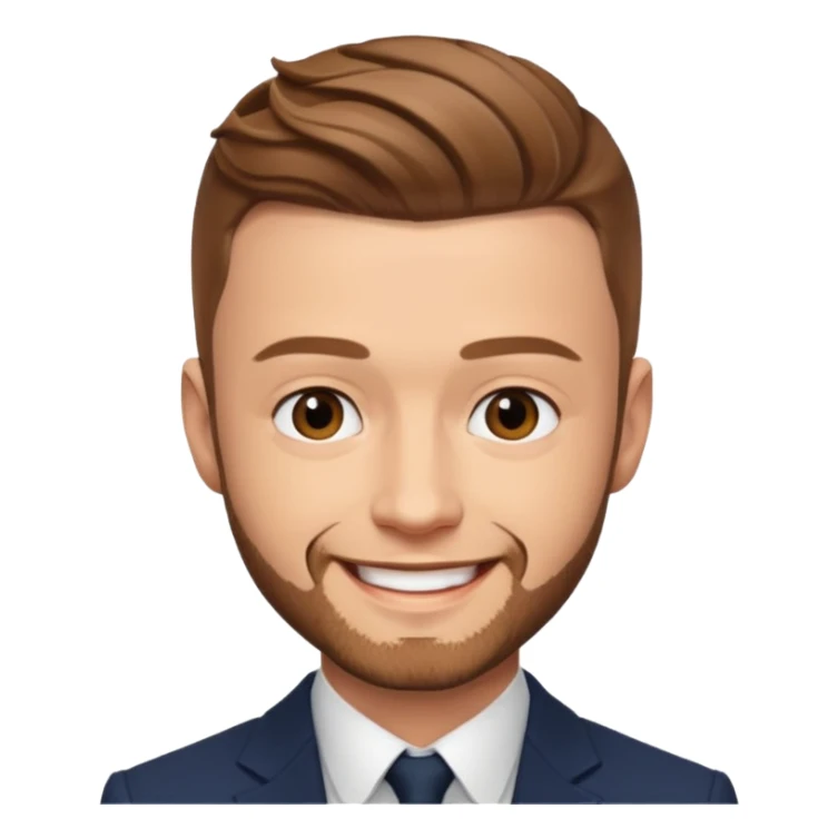 Justin Timberlake with light brown hair sticker
