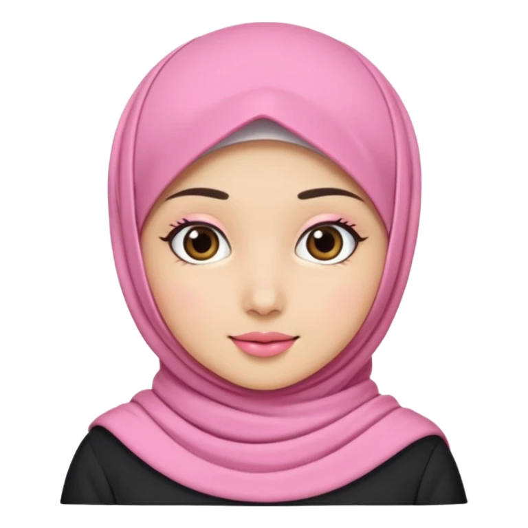 wanita hijab pink lagi cuci muka sticker