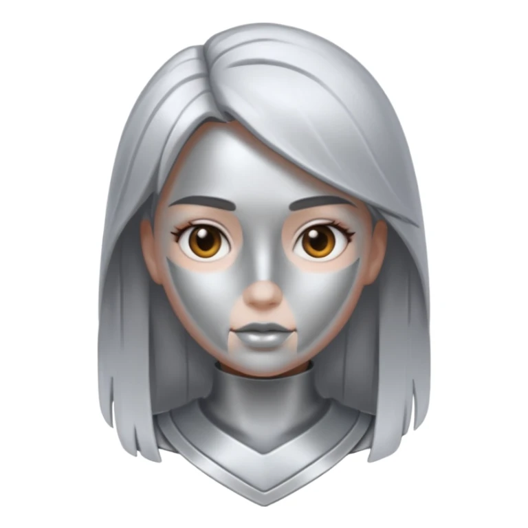 metal skin colored girl sticker