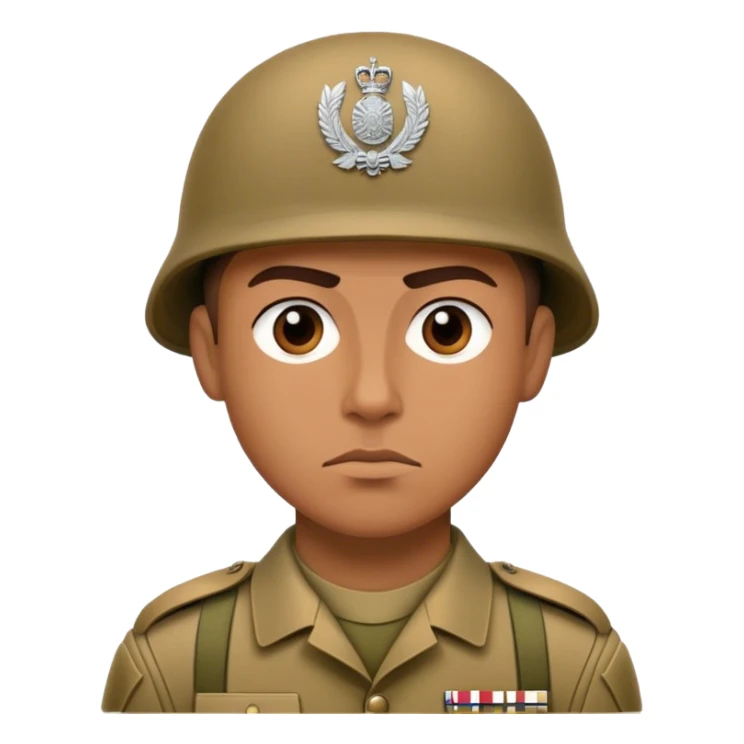 British modern soldier is serious and photorealistic sticker