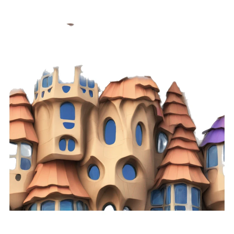 Gaudí colorful house sticker