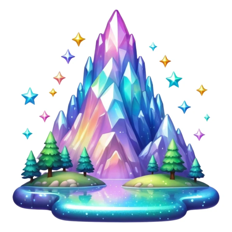 Iridescent big giant glistening glossy sparkly shiny glittery scenery  sticker
