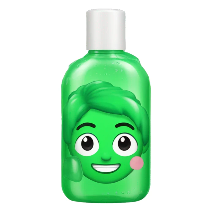 green hair gel in a clear bottle sticker