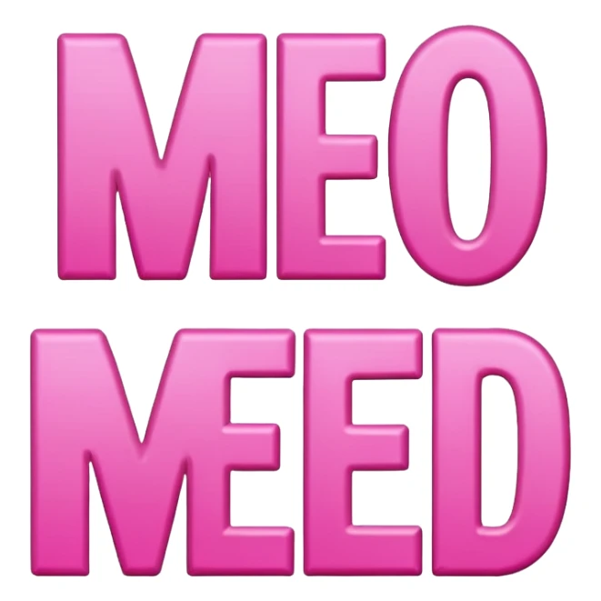 "Need" word, pink color letters, daddy's girl bold font sticker