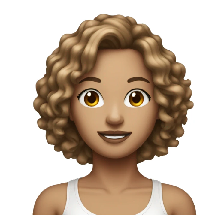 hip hop dancer white brown hair sticker