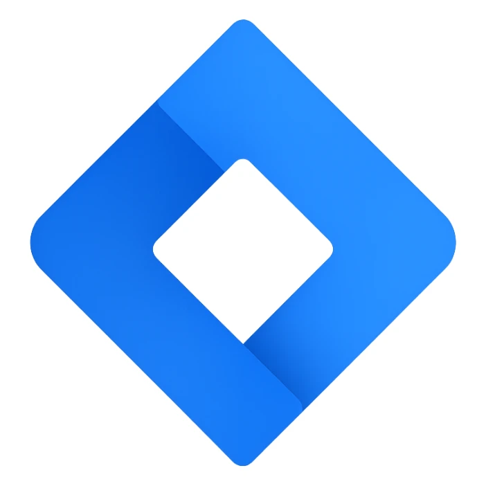 atlassian jira logo as a colored icon, clean and modern sticker