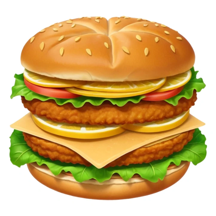 Schnitzelbroetchen mit Salatblatt, keine extra Sachen sticker