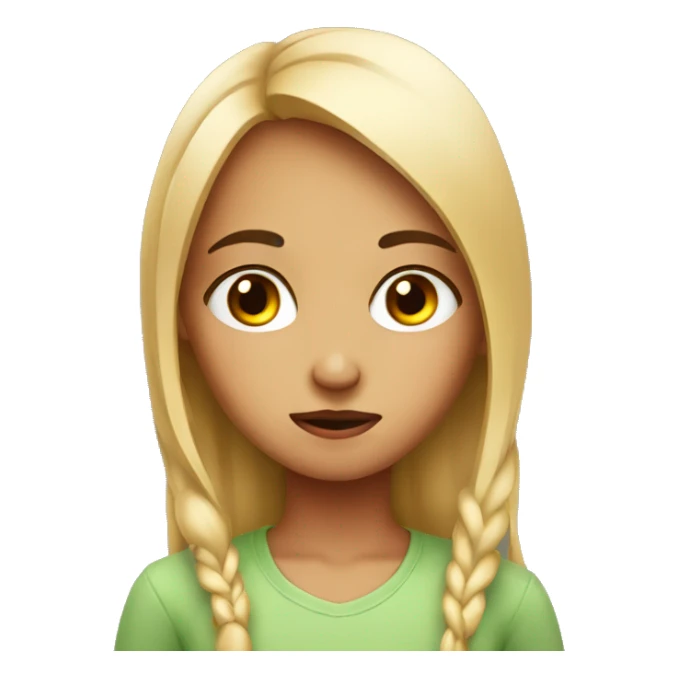 girl giving side eye to boy sticker