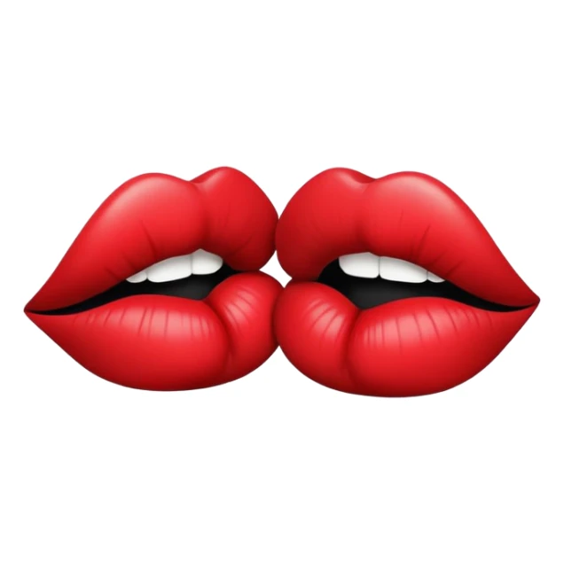 black lipstick kiss  sticker