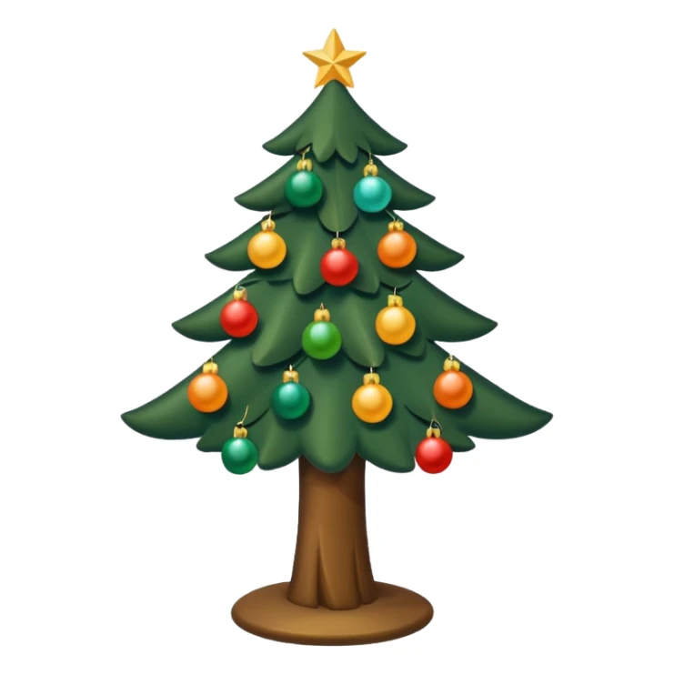 Albero di Natale con luci calde senza palline  sticker