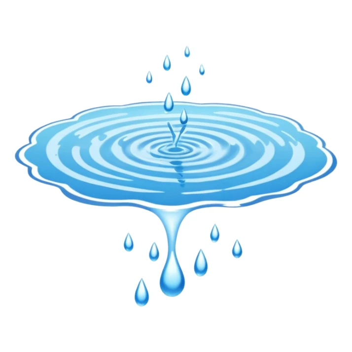 cinematic realistic _  32 a large splashing puddle of water sticker